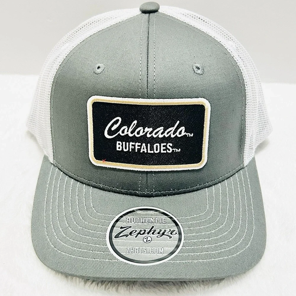 Zephyr Colorado Buffaloes Script Trucker Hat Cap‎ Adjustable Snapback Gray NCAA